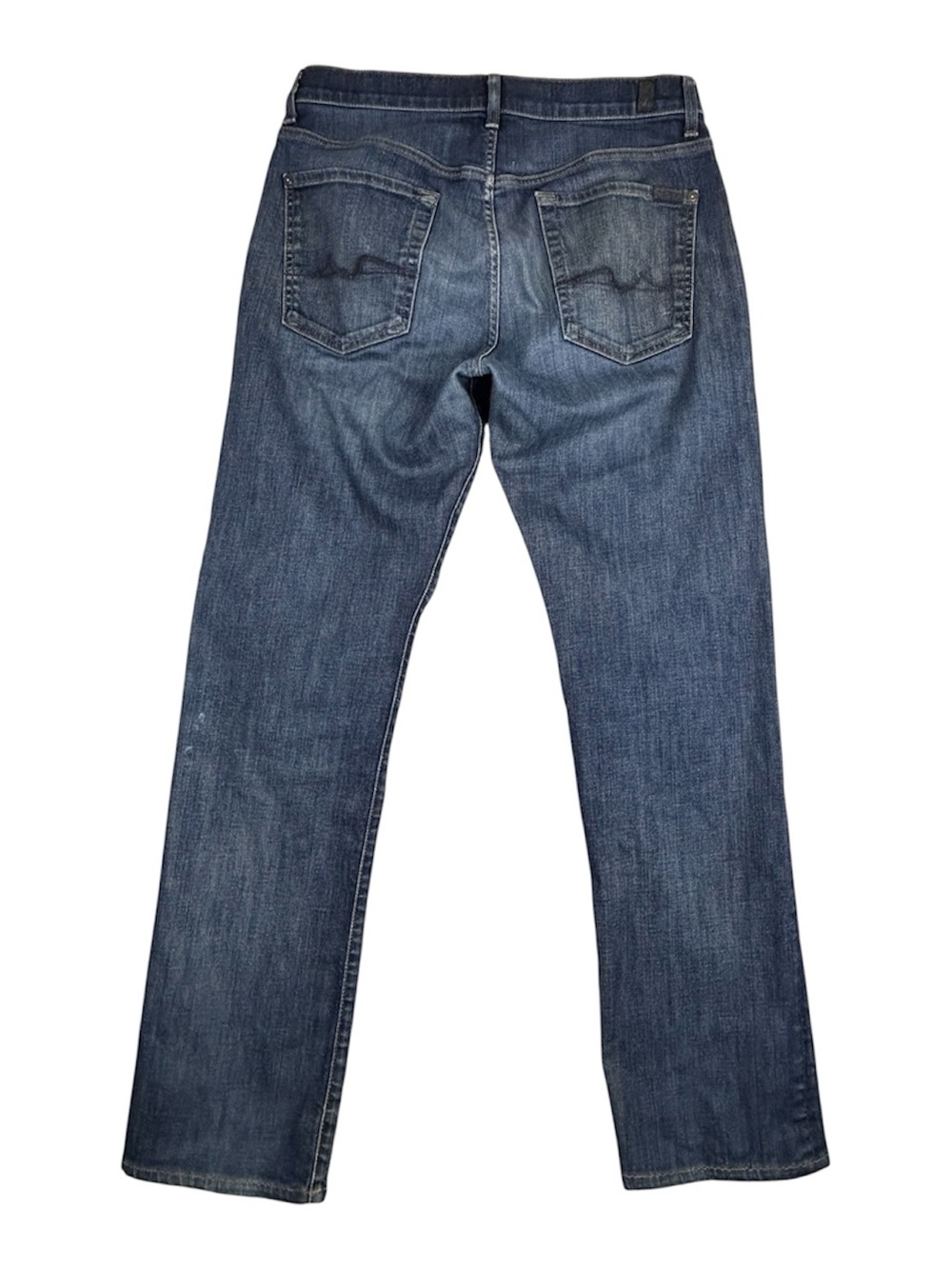 7 For All Mankind Jeans Men 31x32 Blue Carsen‎ Distressed Straight Relaxed